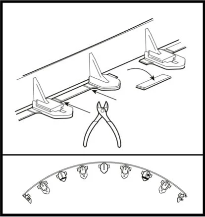 Borderand kunststof Vervormen